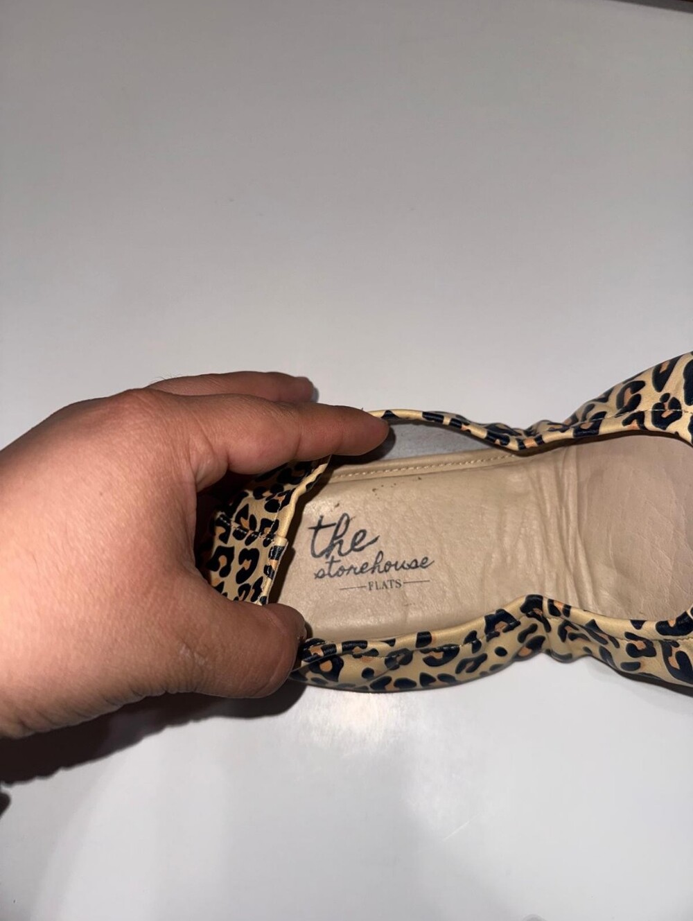 The Storehouse Leopard Print Ballet Flats - Beige/Black